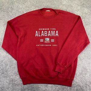 Alabama Crimson Tide Sweater Mens XL Red Crew Neck Sweatshirt Football Outdoors